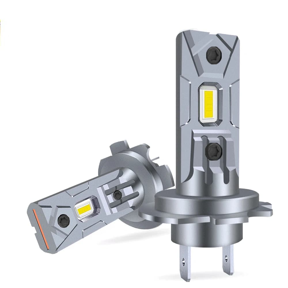 2Pcs H7 LED Car Bulbs 120W 50000LM High Brightness 6500K White Mini Plug&Play Headlight Lamp with CSP 5570 Chip for Automobile