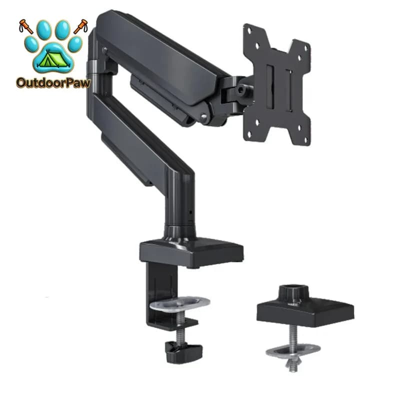 Heavy Duty Gas Spring Monitor Arm Stand Desktop Mount for LCD 10"-32" Screen Bracket Desk Mount Single C-Clamp Monitor Mounts
