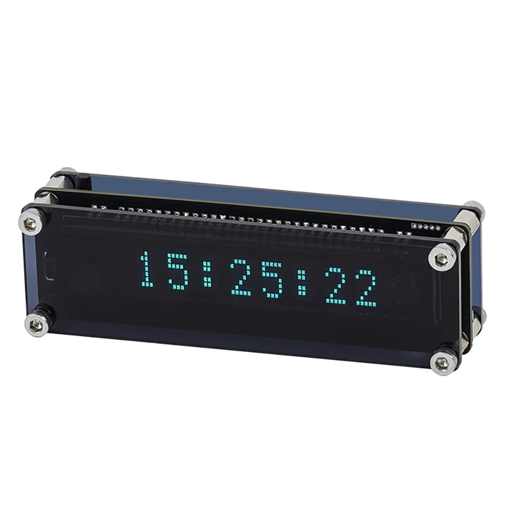 Orologio VFD Orologio con schermo fluorescente sottovuoto Pagina creativa che gira Display in tempo reale Temporizzazione WIFI Calibrazione automatica