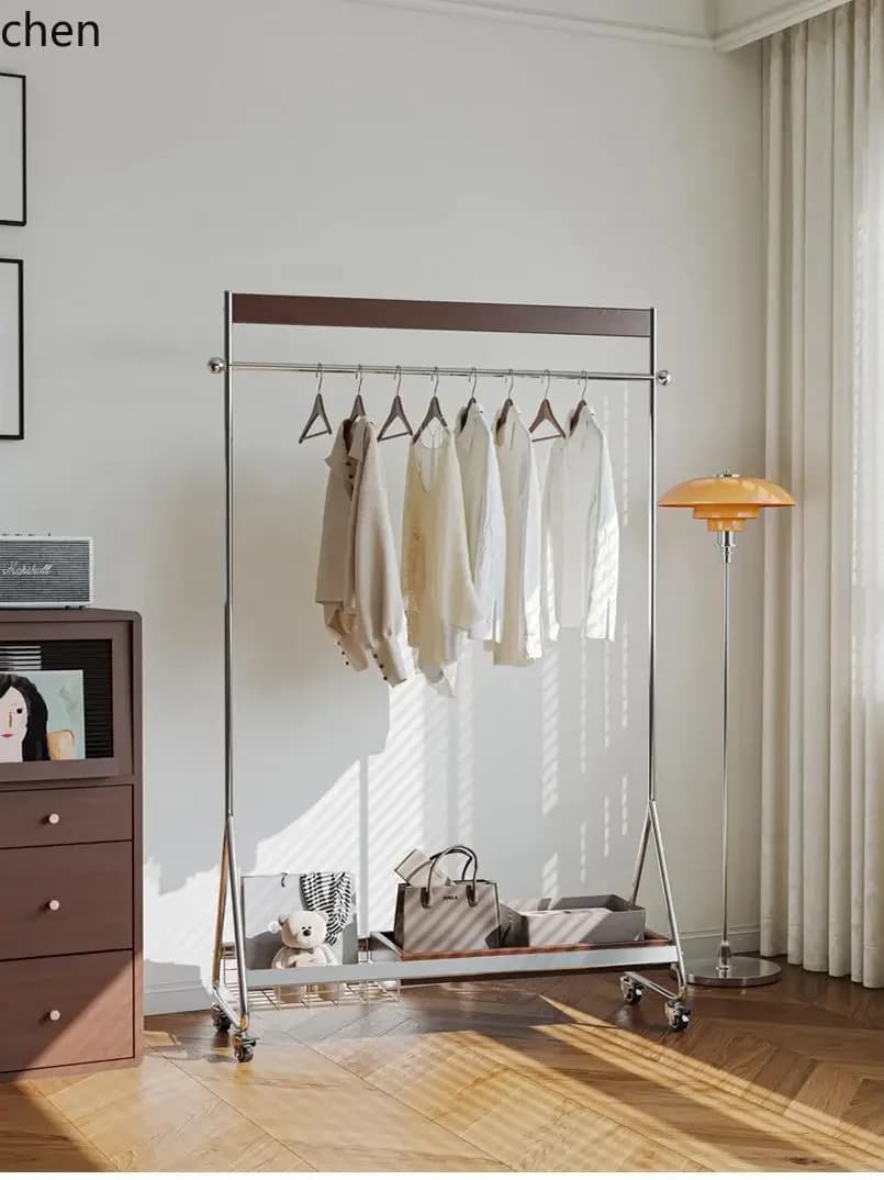 Appendiabiti medievale H5.22 da terra a soffitto per camera da letto e soggiorno, in legno massello, rimovibile, appendiabiti angolare semplice per la casa