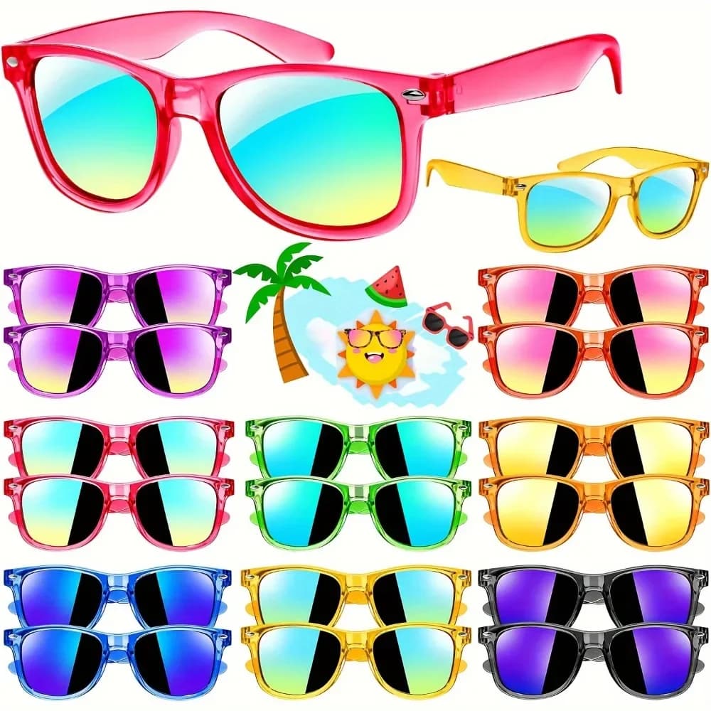 16/24 pezzi fantastici occhiali classici alla moda per bambini, adulti, compleanno, festa di nozze, regali per gli ospiti, premi in classe, confezioni regalo di carnevale