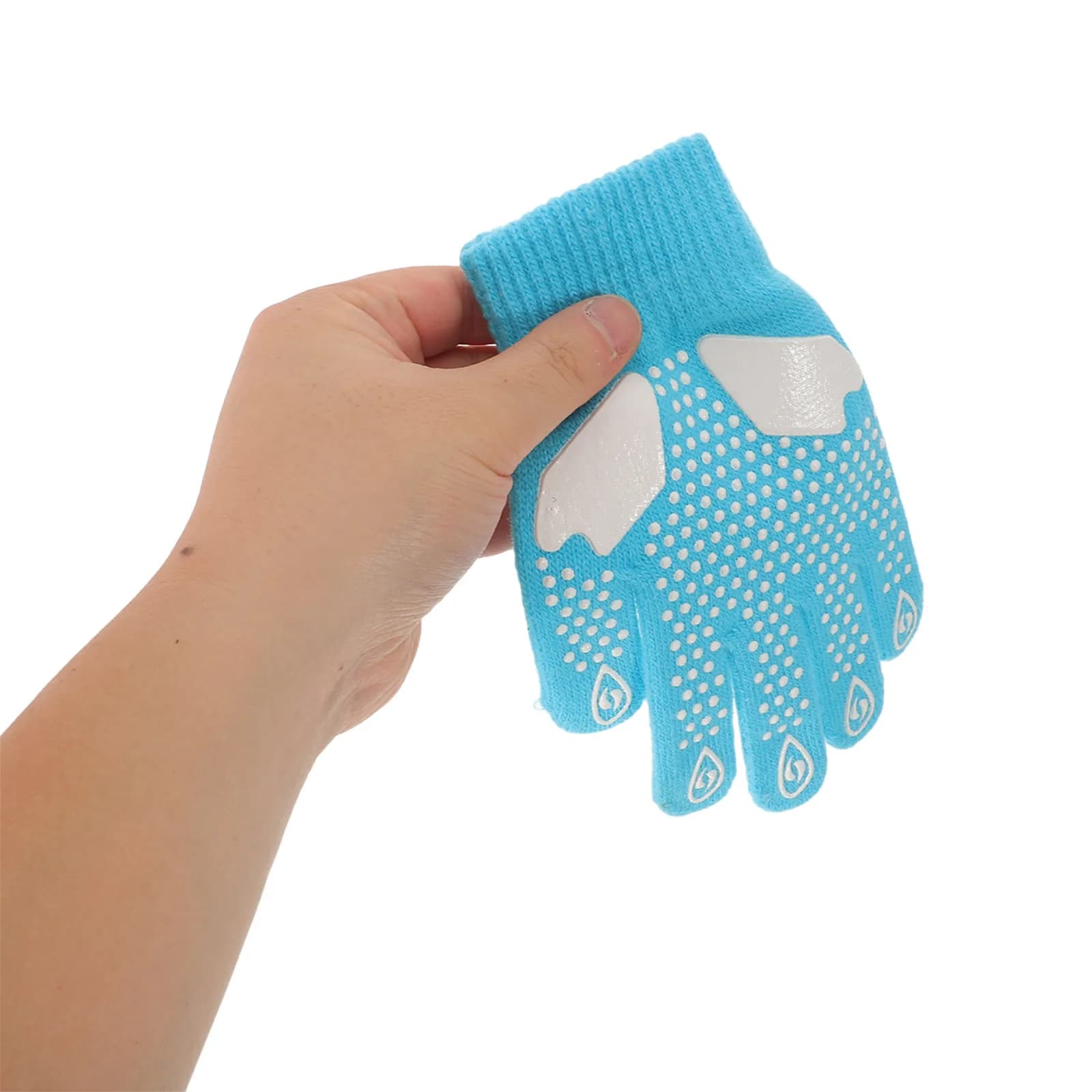 1Pair Non Slip Ice Skating Gloves Thickened Palm Figure Skating Accessories for Women Youth Practice Practice Gloves