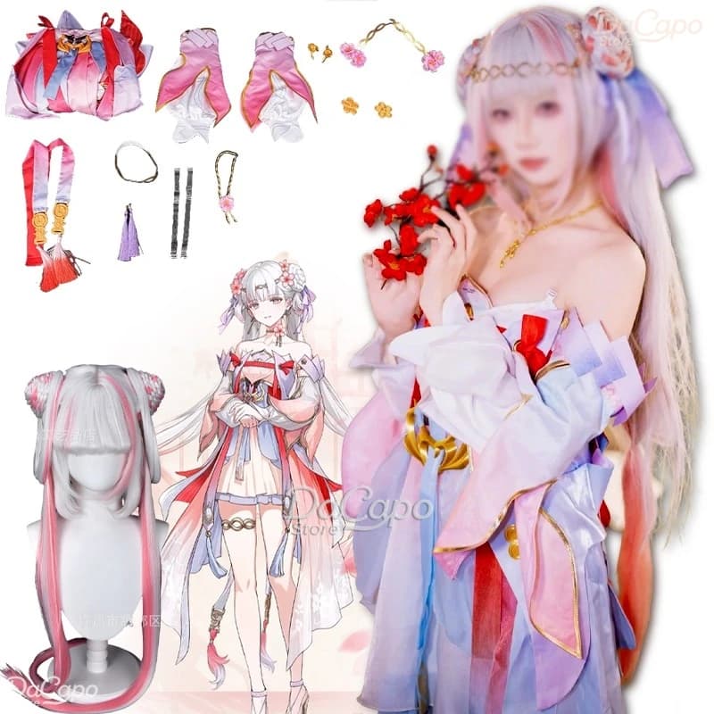 Wuwa Jinhsi Hs Cosplay Outfits Costume Wig Wuthering Waves Anime Game Clothes Peach Blossom Halloween Party Outfit 2025 Disfraz