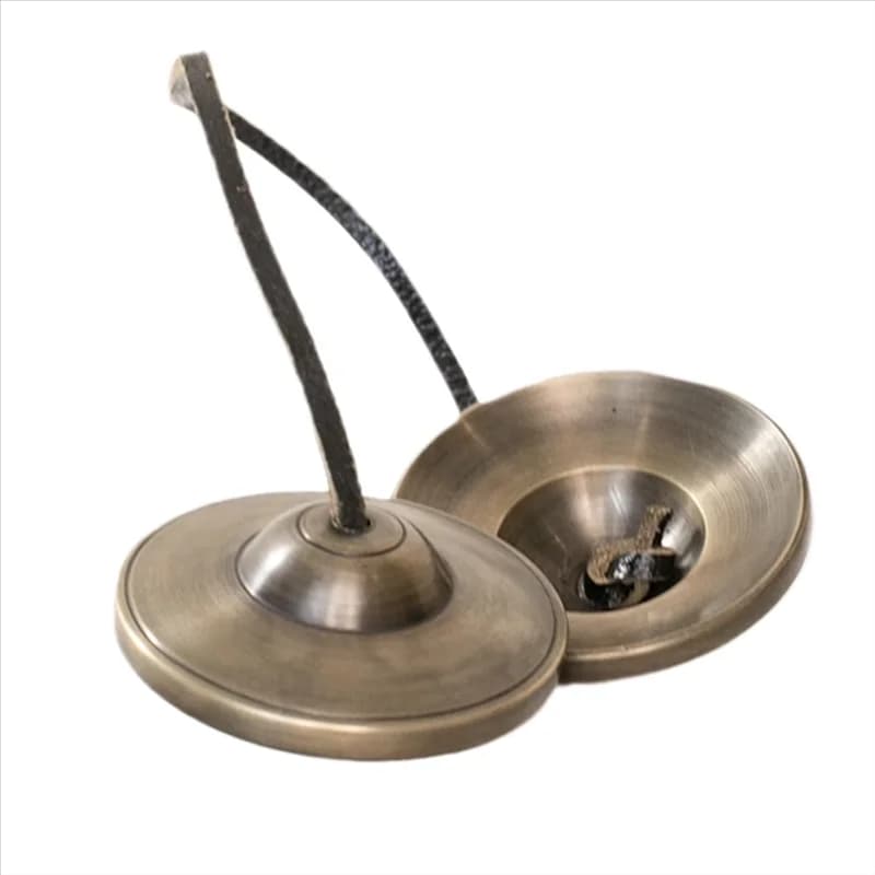 ABJM-Yoga Awakening Percussion Instruments Handmade 7Cm Tingsha Bells Retro Brass Tibetan Cymbals Gifts