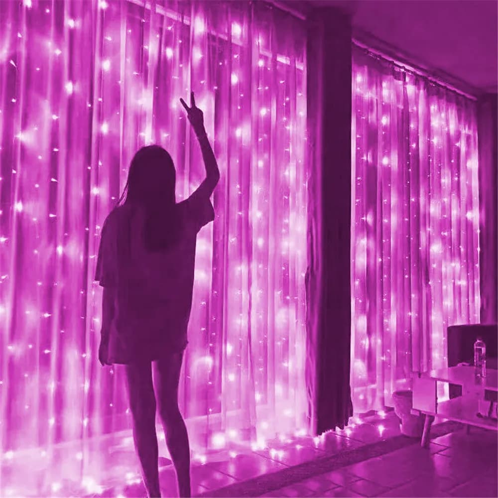 Luci Fatate 3/6M USB, Tenda Luminosa a LED, Decorazione per Camera da Letto, Matrimonio, San Valentino, Ramadan, Casa