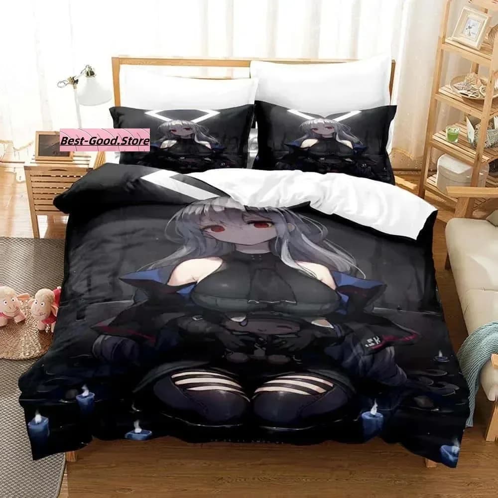 Set Letto 3D Anime Arknights: Copripiumino, Federe, Lenzuola e Copriletto - Misura Full, Queen, King - Tessili per la Casa