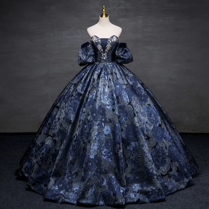 Abiti Vintage Quinceanera con maniche rimovibili abito da festa classico con spalle scoperte abito da ballo in pizzo di lusso abito invernale nuovo da ballo