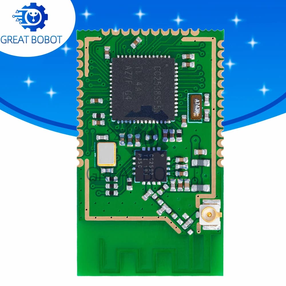 CC2538SF53RTQR 2.4GHz Zigbee Module CC2538+CC2592 High Power PA for Arduino IoT Projects