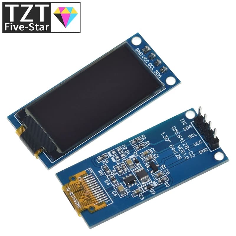 GREATZT 1/2PCS display OLED da 1.3 pollici 64×128 modulo LCD SSD1312 LCD 1.3 "OLED modulo schermo verticale per arduino