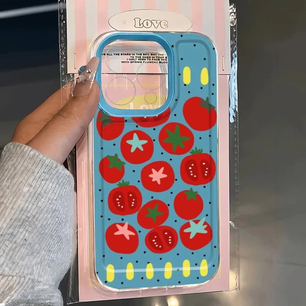 Custodia per telefono moda pomodoro a schermo intero per Samsung Galaxy S25 S24 S23 S22 S21 S20 FE Note20 Note10 Edge Plus Ultra Lite 5G Cover