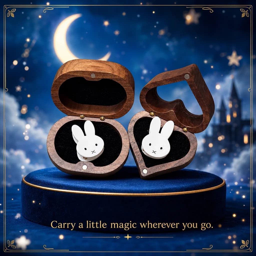 Cute Cartoon White Miffy Rabbit Hair Claw Clip Small Elegant Princess Side Clip Forehead Bangs Hair Clip for Women Kawaii