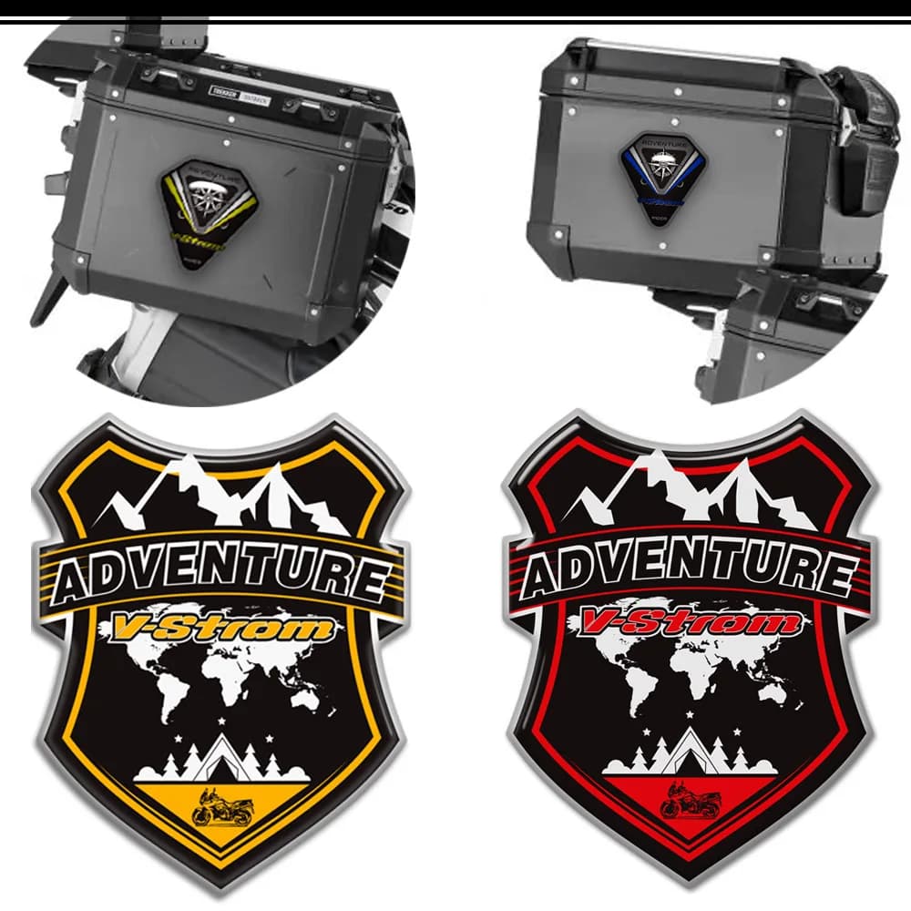 Per V-STROM VSTROM DL 1000 650 250 1050 XT 1050XT: Adesivi 3D per Serbatoio, Parabrezza, Casco, Kit Carburante, Protezioni Ginocchia, Bauletto e Bagagli
