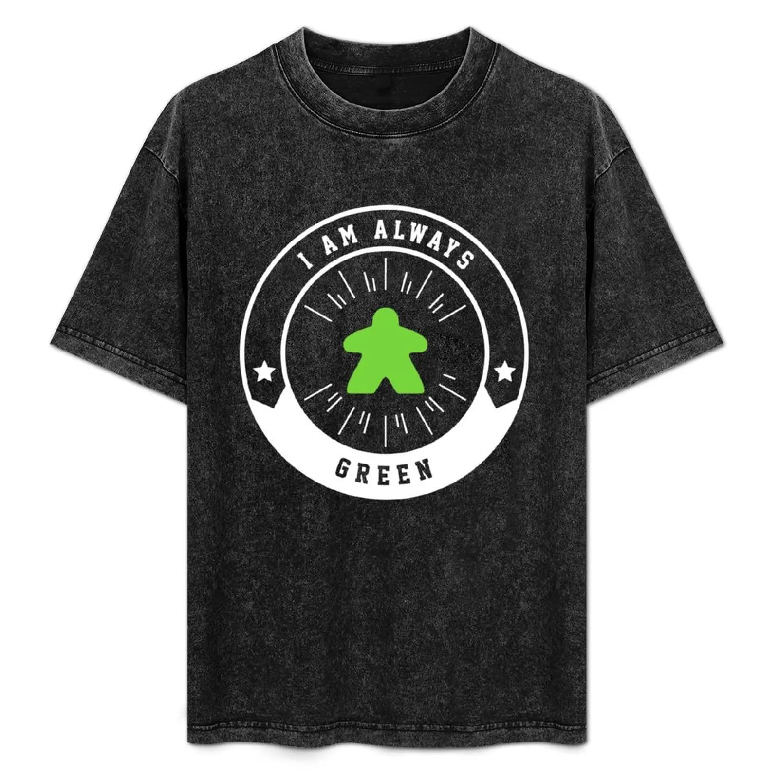 I Am Always Green Meeple - T-shirt per appassionati di giochi da tavolo e Meeples, camicia da lavoro a maniche corte
