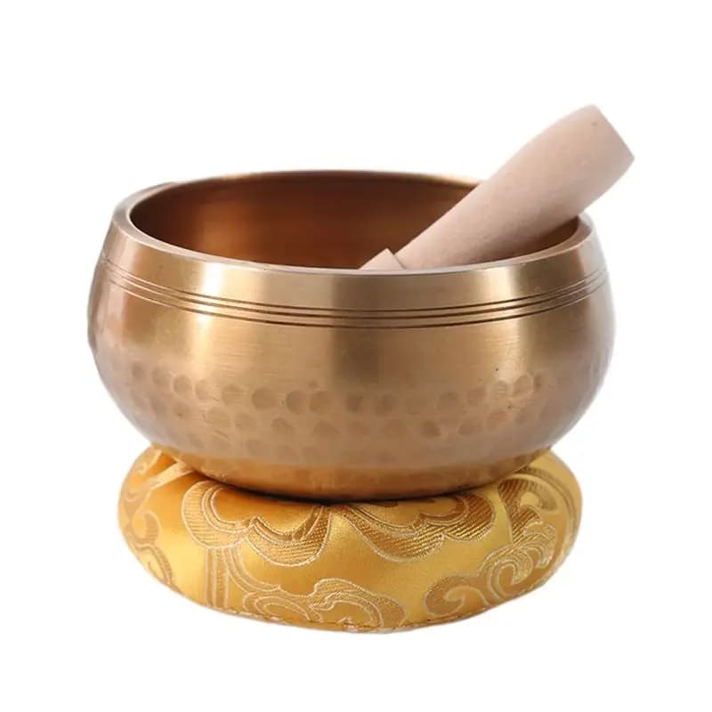 [NEW!ABKG】 Singing Bowl Yoga Meditation Nepal Handmade Tibet Buddha Brass Chime Music Therapy
