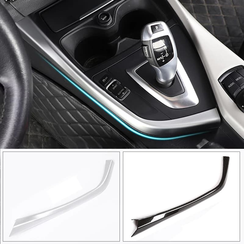 For BMW 1 2 series F20 F21 F22 F23 2012-18 ABS auto carbon fiber console central change panel adhesive cover decorative accessories