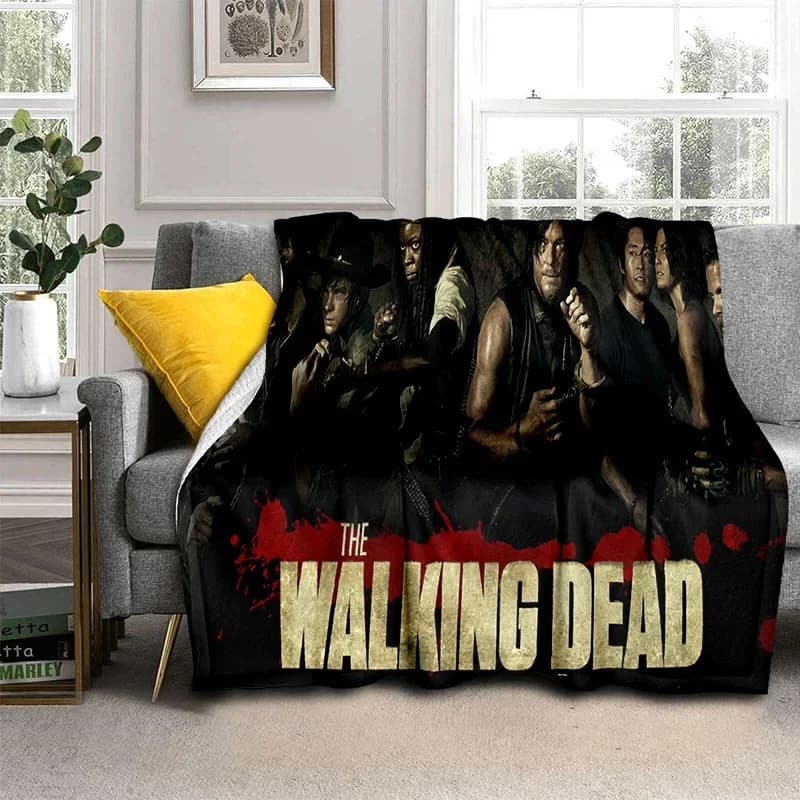 Coperta TWD 3D Horror TV The Walking Dead, coperta morbida per la casa, camera da letto, divano letto, picnic, viaggio, ufficio, coperta per bambini
