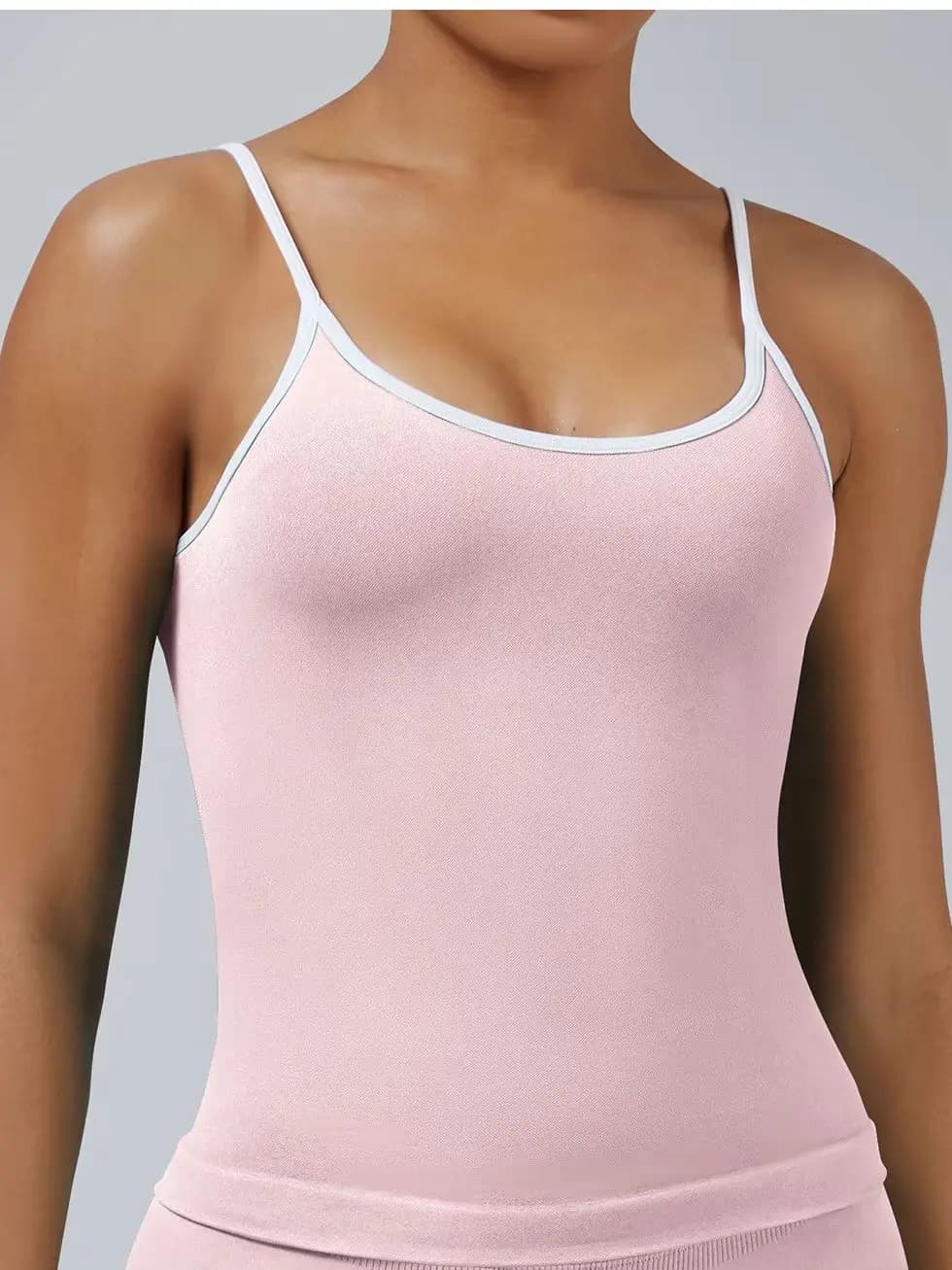 Seamless Color Block Workout Tank Top for Women Moisture-Wicking Breathable Stretchy Yoga Top Gym Running Activewear