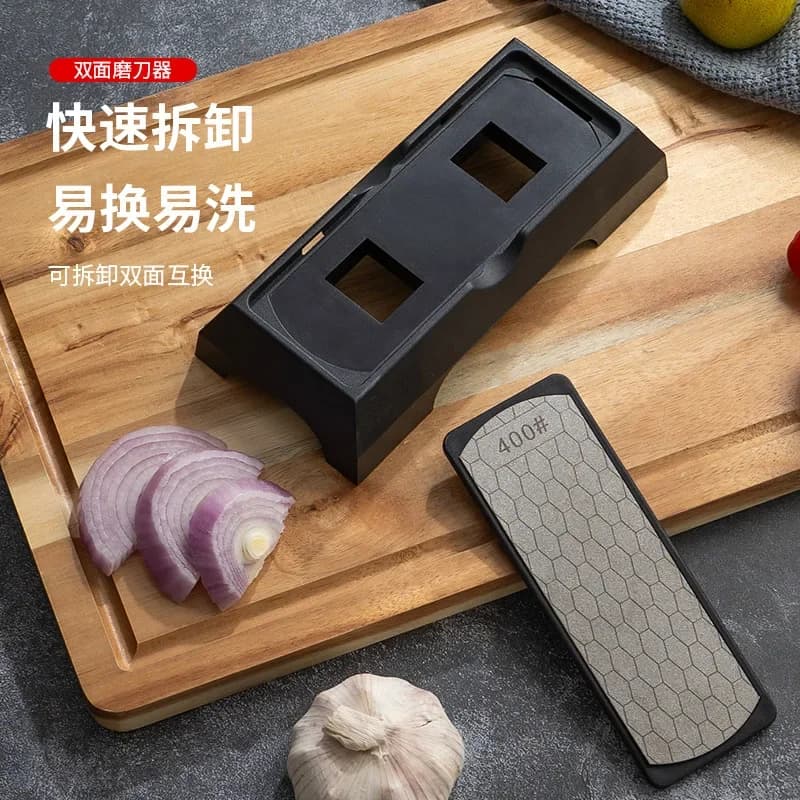Double-sided diamond sharpener, domestic kitchen knive grinder, quick sharpening stick, stone plate to sharpen the shape of a honeycomb