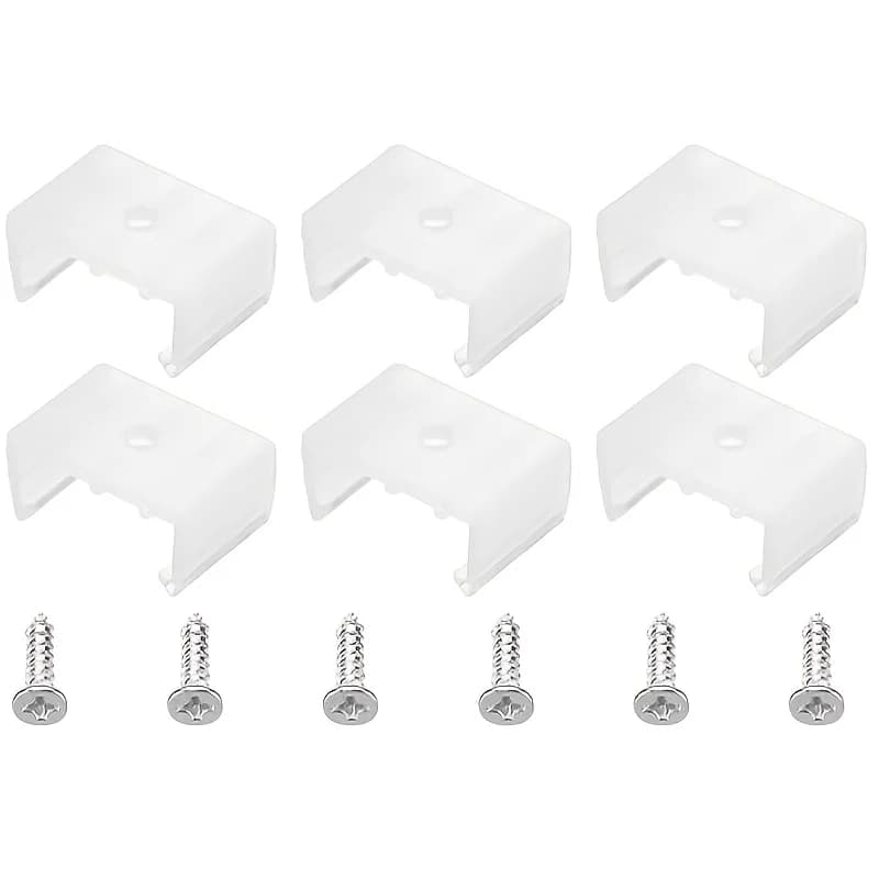 Neon Light Mounting Clips and Brackets Are Suitable for 16mm to 20mm Silicone LED Neon Light Strips, Semi-Transparent