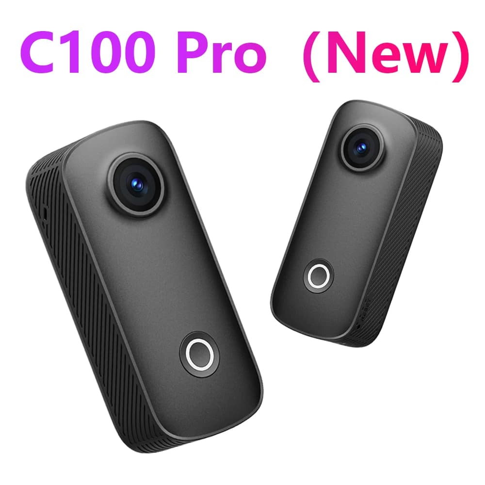 SJCAM C100 Pro Thumb Action Camera 4K, versione aggiornata della C100+, connessione più stabile, immagine più nitida, mini videocamera per ciclismo e vlogging.