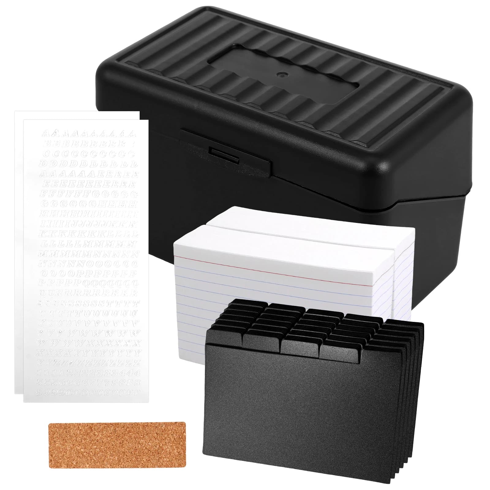 1SET Porta etichette autoadesivo Porta etichette tascabile Porta carte da biblioteca trasparente con apertura superiore per schede indice per l'home office