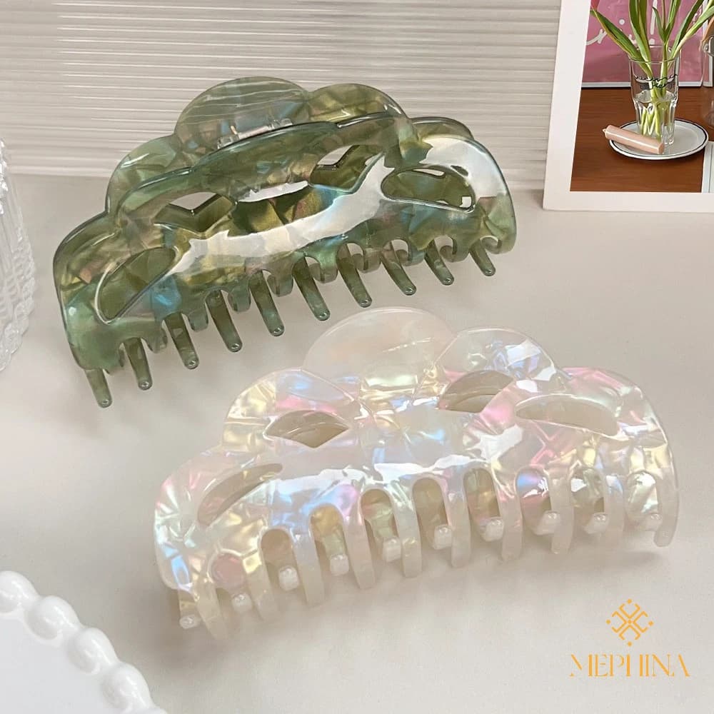 MEPHINA Fermagli per capelli semplici Artigli per capelli scavati Artigli per capelli eleganti Fermaglio per capelli lucido Artigli per capelli di classe Accessori per le donne