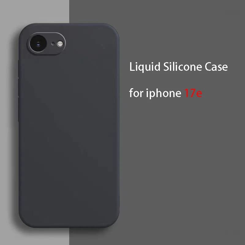For iphone 17e Liquid Silicone Phone Case for apple iphone 17e 17 E Plain Color Fashion Shockproof Cover iphone17e 2026 Case