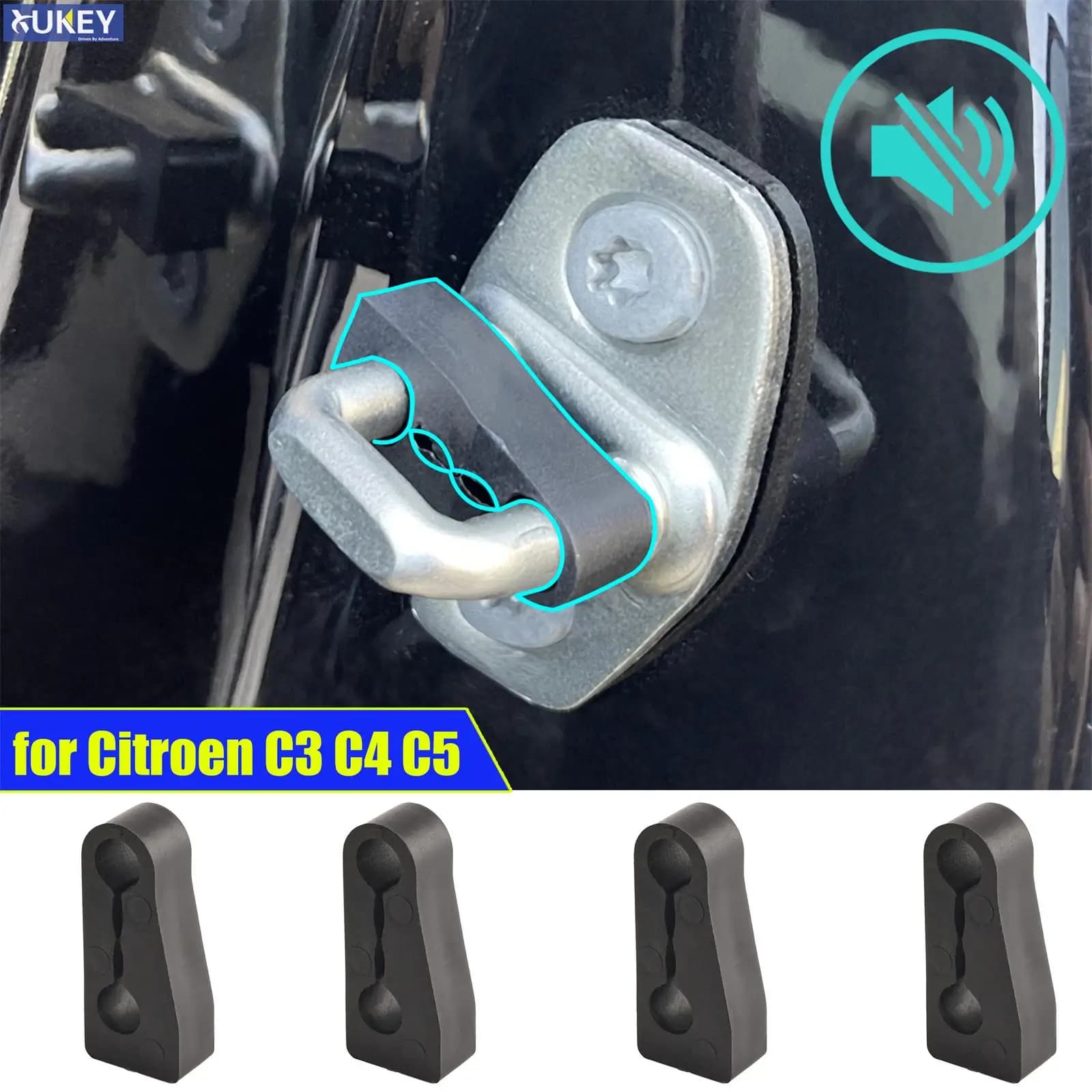 Serranda tampone serratura porta per Citroen C3 C4 C5 DS3 DS4 DS5 Picasso Berlingo Isolamento Sordo Creaking Rumore Guarnizione Tappo Deadener