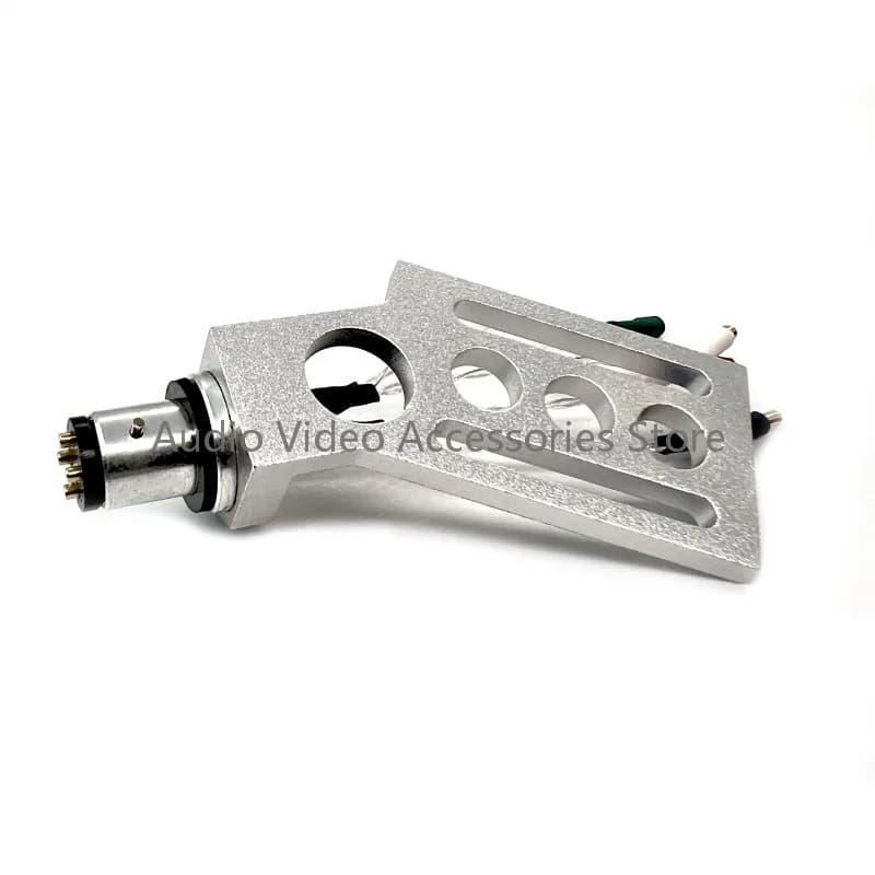 Cartuccia stilo braccio dritto angolo obliquo headshell filo in argento puro sterling per giradischi LP accessorio per giradischi in vinile