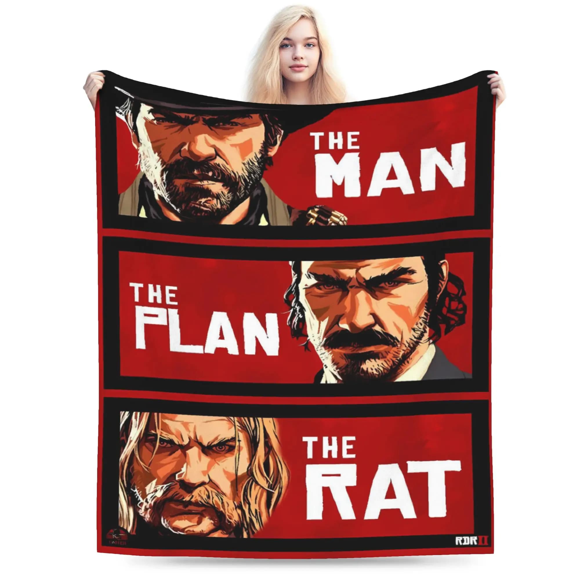 Red Dead Redemption 2 Coperta di flanella Coperta calda per divano Sedia da viaggio Ufficio Copriletto moda Copridivano