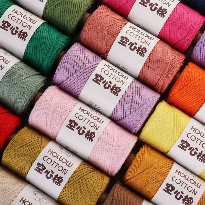 1Pc 150g 2mm filato cavo per uncinetto rotondo a mano filato per maglieria borsa cuscino tappetino filato all'uncinetto cappello fai da te linea di scarpe filo amigurumi
