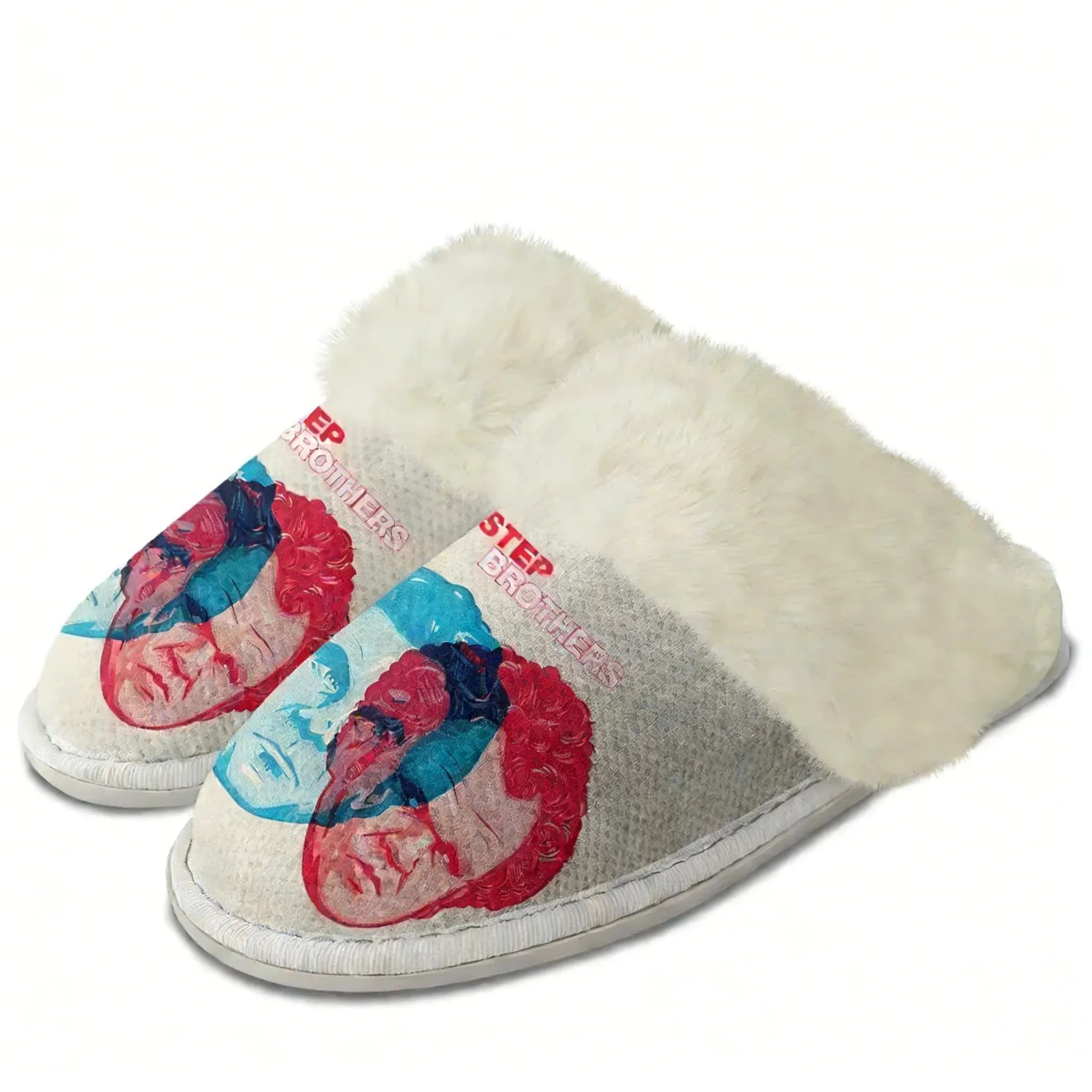 Pantofole personalizzate Step Brothers in peluche, calde e leggere, in cotone termico, per uomo e donna, ideali per casa e camera da letto