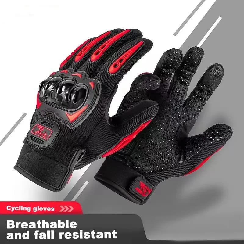 Motorcycle Gloves for Men, Anti-slip, for Offroad and Cycling, Black, Summer and Winter, Anti-shocket