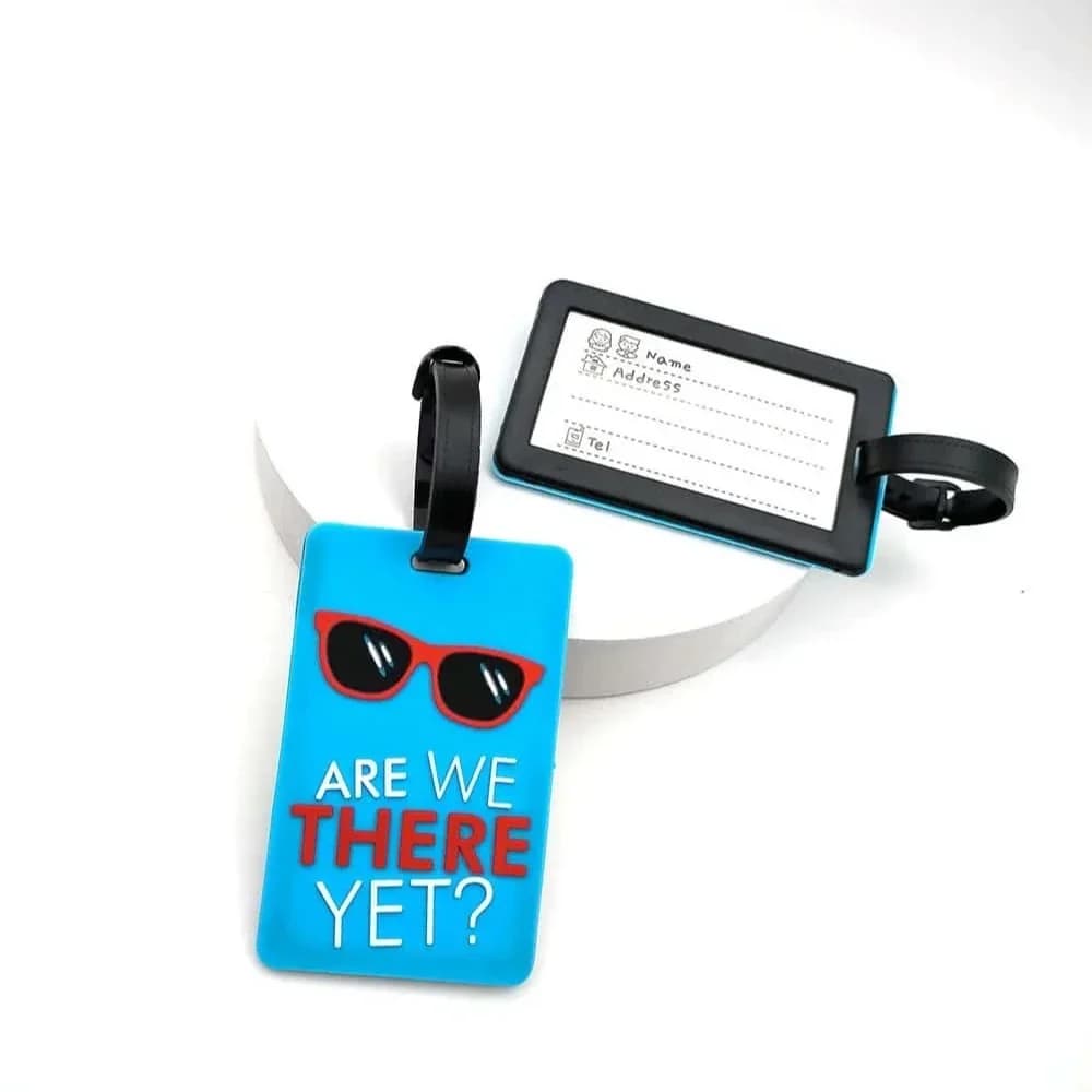 1PC Etichetta per bagagli in PVC moda Etichetta da viaggio portatile in silicone Porta indirizzo ID Accessorio per valigia con protezione sicura delle informazioni