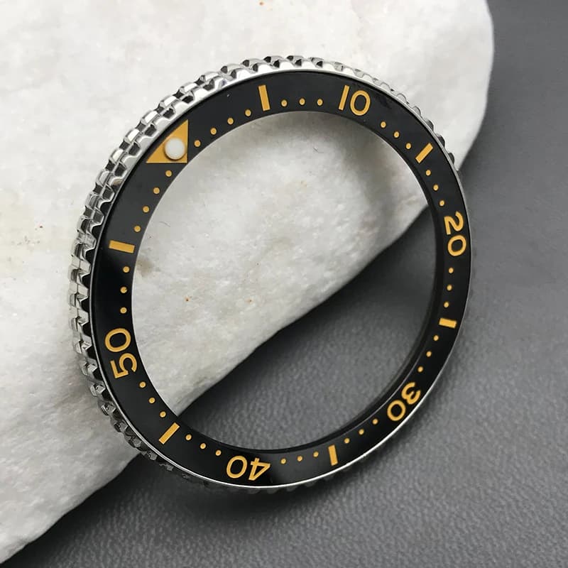 SKX007 rotating ring with stainless steel bezel with ceramic bezel Fit SKX007 SKX009 SRPD men's watch case gifts parts
