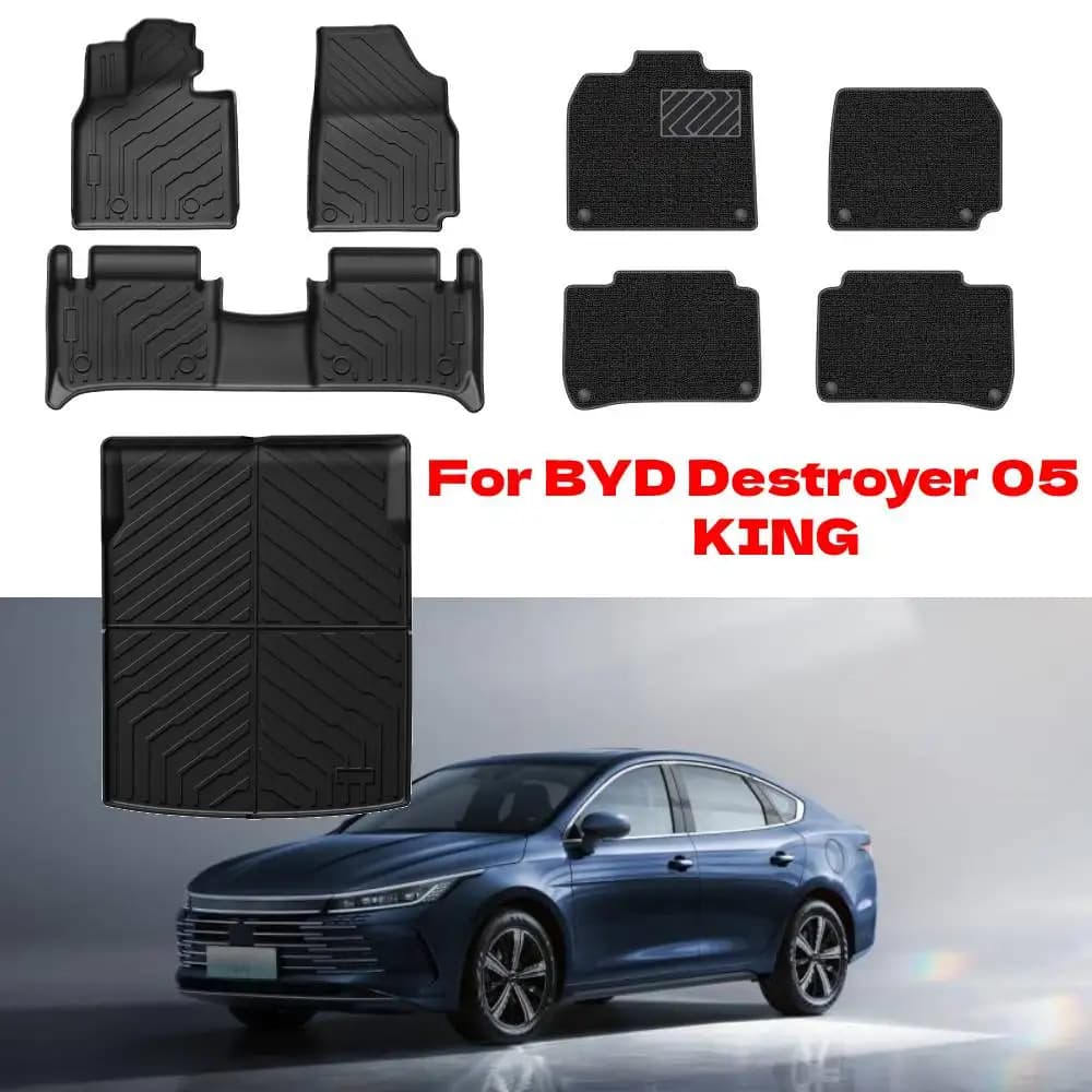For BYD Destroyer 05 / KING‌ 2025-2022 Floor Mats & Cargo Liner TPE All Weather Protection Floor Liners Interior Accessories