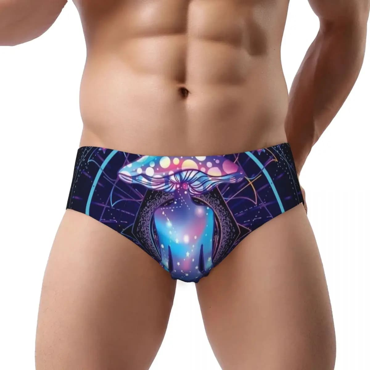 Mutandine brevi personalizzate con mandala indiano, comfort da donna, elasticizzate, psichedeliche, funghi di Buddha, biancheria intima magica Zen