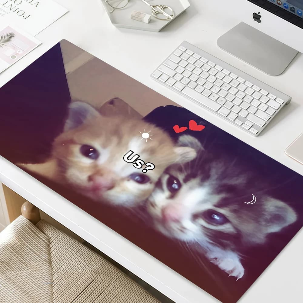 Mouse Pad Non-slip Cute Lockedge Office Student Funny Gaming Thickened Large Writing Wacky Cushion Cat MousePad