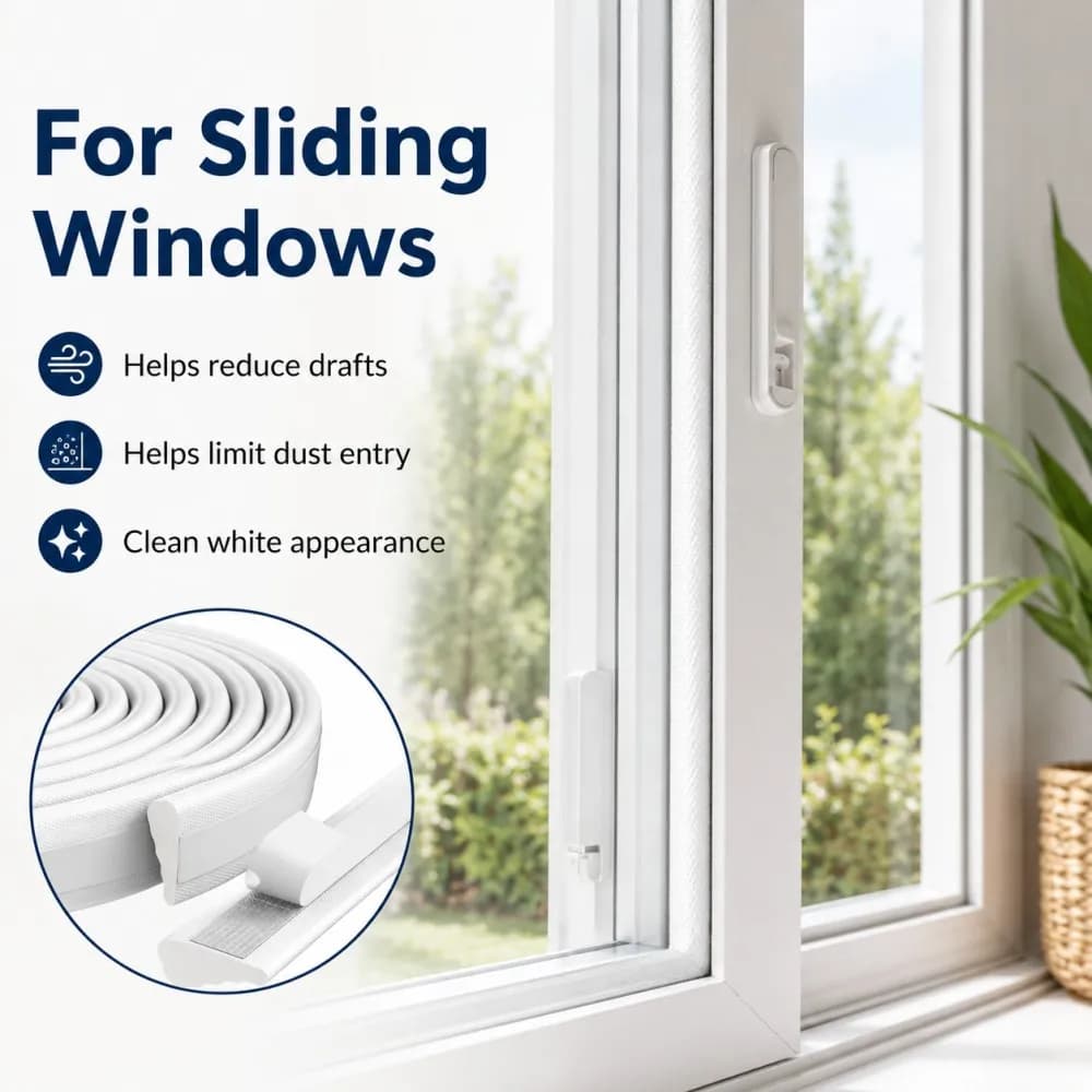 3/5m Window Seal Strip Self Adhesive Soundproof Windproof Insulation PU Foam Door Gap Weather Stripping Wedge-Shape Strip