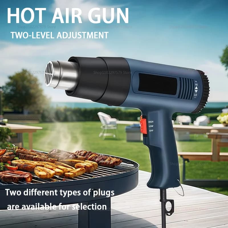 per saldatura Ventilatore termico Strumenti per avvolgimento termoretraibile Pistola termica industriale Asciugacapelli Costruzione Pistola ad aria calda Asciugacapelli
