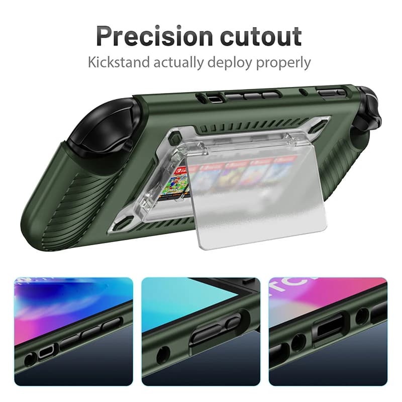 Ergonomic Handle Grip Case for Nintendo Switch 2 NS2 2025 Protective Shell Shockproof Anti-Slip Cover with Clear Back Design