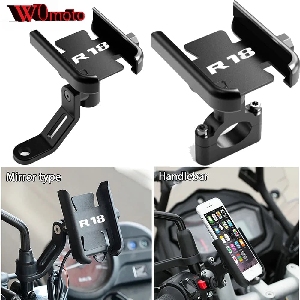 Per BMW R18 R 18 2023 2024 2025 Moto Manubrio In Alluminio Specchio Posteriore Staffa Del Telefono Mobile GPS Del Basamento Del Supporto Extender supporto