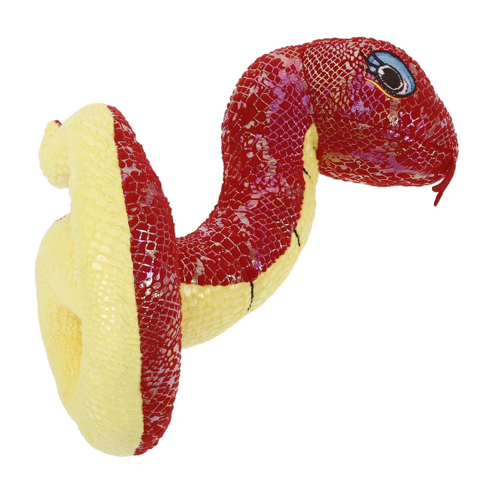 Serpente di peluche con paillettes, simulazione realistica, accessorio per scherzi, decorazione per feste di Halloween a tema giungla, mascotte dell'Anno del Serpente