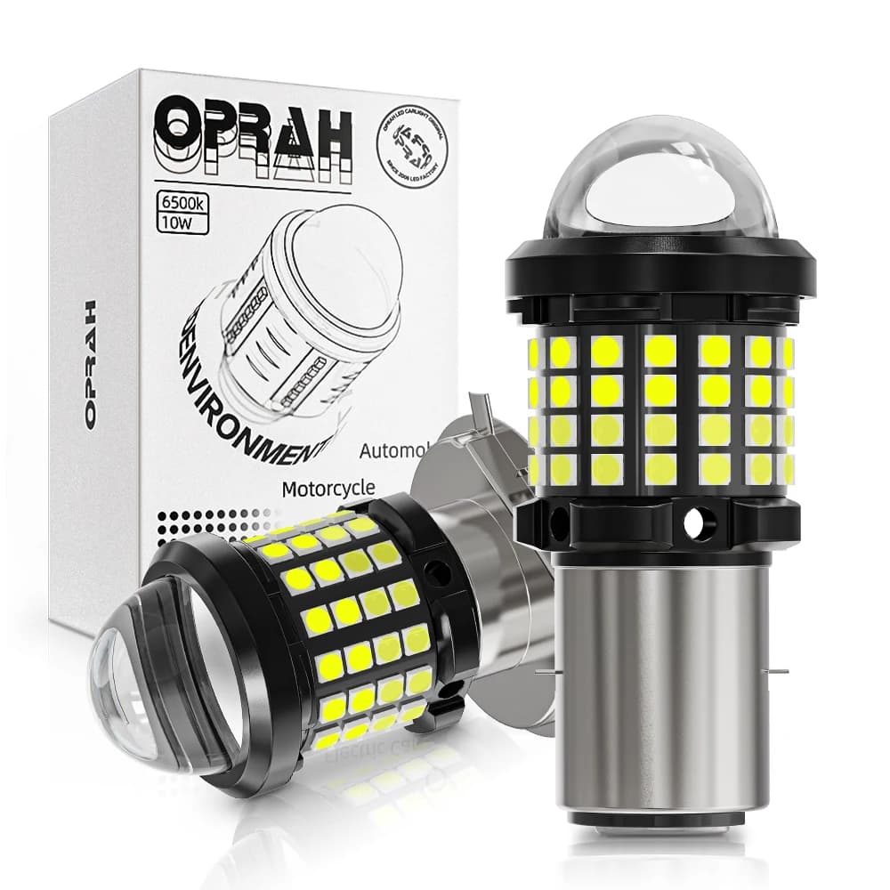 Lampadina per faro moto LED H4 H6 BA20D Accessori super luminosi Explorer Faretto Moto Scooter ATV Faro per auto Lampadina fendinebbia 12v