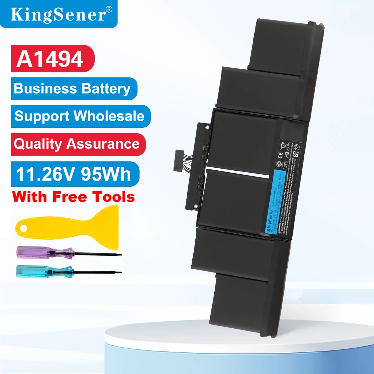 KingSener A1494 A1417 Batteria per laptop per Apple MacBook Pro 15 "A1398 Retina 2012 2013 2014 Anno Strumenti gratuiti 500+ Cicli Nave veloce