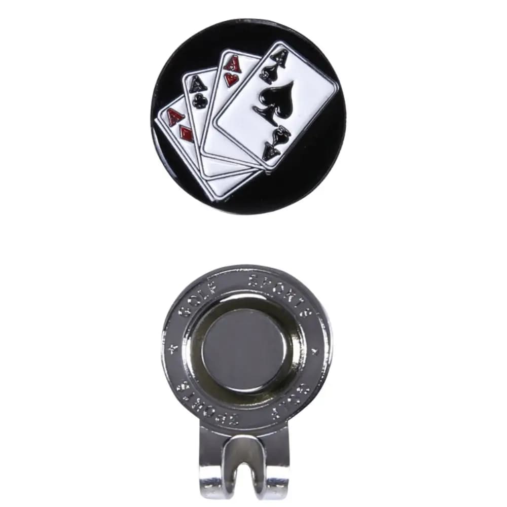 Regalo per il golfista Clip per cappello in oro elettrolitico Attrezzatura da golf Modello rosa Indicatore per pallina da golf Segno per moneta Clip per cappello da golf Clip per berretto da golf