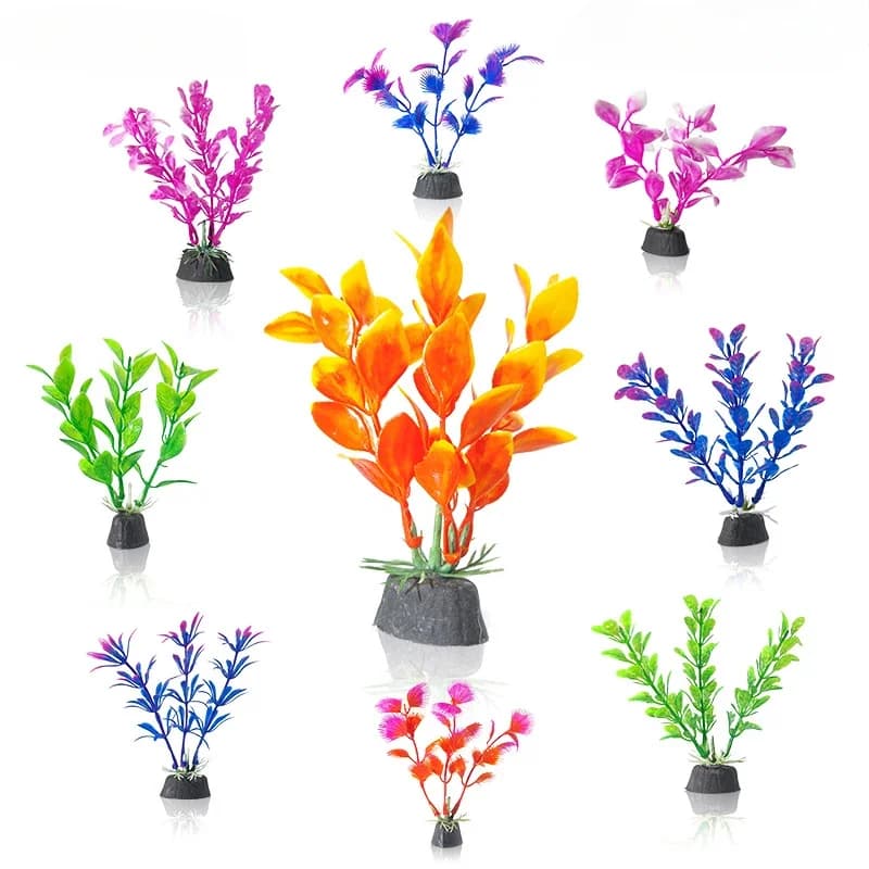Artificial Underwater Plastic Plants Aquarium Fish Tank Aquatic Fake Shrub Green Water Grass Viewing Simulation Decoration