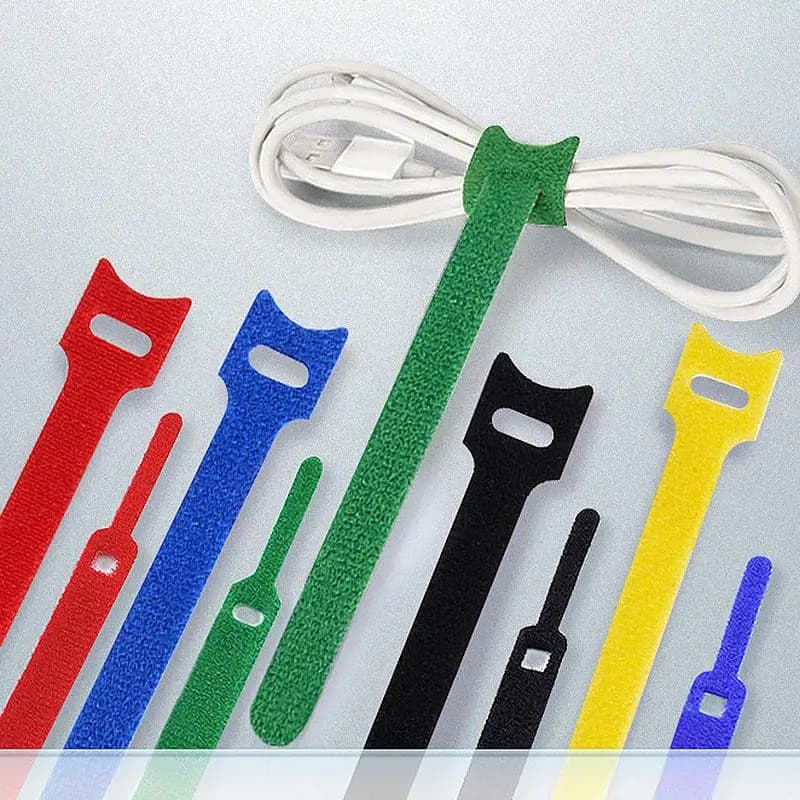 10 pezzi rilasciabili cavi Organizer cravatte Mouse auricolari gestione dei cavi fascette per cavi in Nylon riutilizzabili Loop Hoop cinghie per nastro Tie