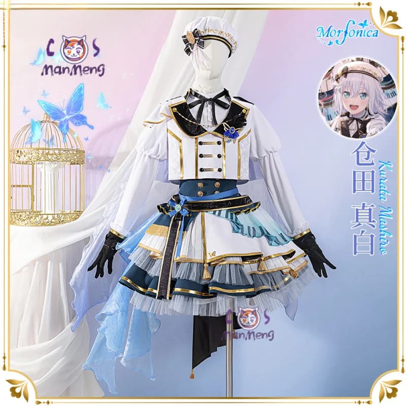 BanG Dream!Kurata Mashiro Costumi Cosplay Calzino cappello cravatta giacca dresse parrucca accessori oggetti di scena Halloween Lolita uniforme completa