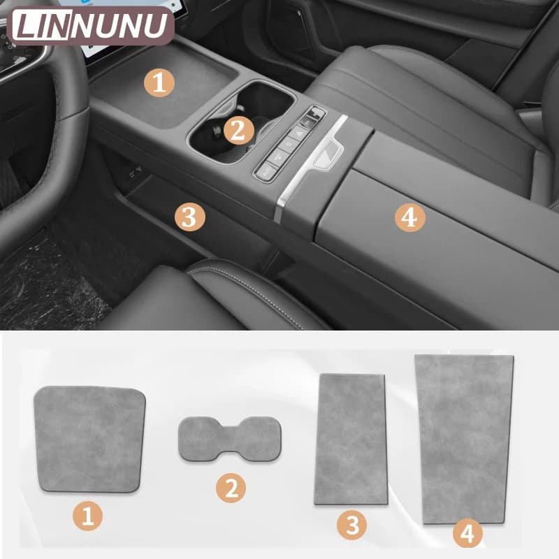 LINNU Accessories for Jaecoo J7 PHEV 2025 2026, Protective Car Door Scanning Skin Mat, Central Console Cover, Chery Interior Mat